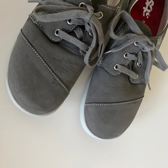 SAS 'Marnie' Women's 8.5N Lace Up Comfort Sneaker Gray Leather Walking Shoe - Picture 3 of 7
